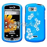 Plain Hibiscus/Blue Phone Protector Cover for SAMSUNG M900 (Moment)