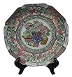 Decorative Chinese hand painted porcelain plate, scalloped edge - Ming Vase design