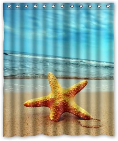 High Quality And New Fashion Starfish Sea Star Shower Curtain (60" x 72")