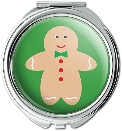 Cute Gingerbread Man Cookie Christmas Compact Purse Mirror