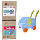 Labebe - Kinder Holz Lauflernhilfe Lauflernwagen (Elefant) - 