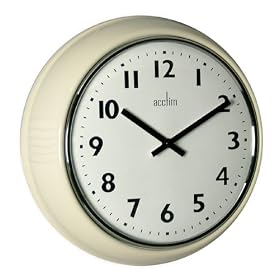 Acctim 27052 Delia Metal Wall Clock, Cream