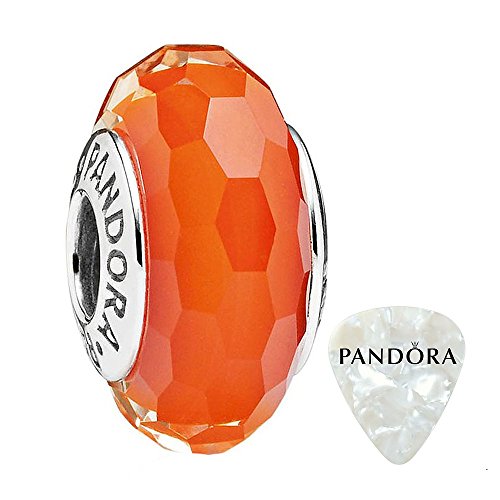 Fascinating Orange Charm, Two Piece Bundle, with Pandora Clasp Opener