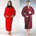 Women's and Men's Bathrobe [Baron/Baroness], 100% Cotton, Blau, Medium