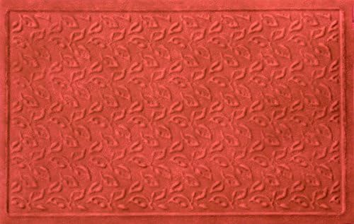 Soft Impressions Dogwood Leaf Low-Profile Mat, 3 by 5-Feet, Pepper