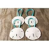 Hinterland Trading 4 Sand Dollar Seashell Nautical Christmas Ornaments