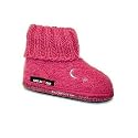 Haflinger Hausschuhe, Huettenschuh Sternchen azalee, WOLLE