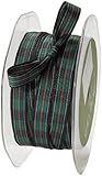 May Arts 3/8-Inch Wide Ribbon, Green and Black and Red Plaid