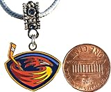Atlanta Thrashers Charm Fits Pandora, Troll, Biagi, Euro Bracelets Penguin Round White