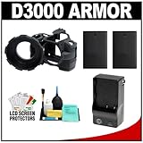 MADE Rubberized Camera Armor Case (Black) for Nikon D3000 Digital SLR Camer ....