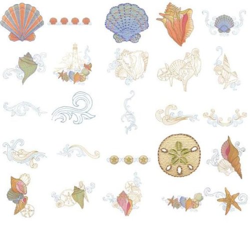 OESD Embroidery Machine Designs SEASIDE TREASURES