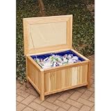Cedar Storage Bench / Ice Chest with Cushion Top Color: Buckskin