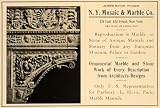 1905 Ad Joseph Bayan N. Y. Mosaic Marble Stone Parfonry Paris Carving Decorative - Original Print Ad