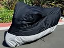 Motorcycle Covers. Large. Fits most 500-1000cc Standard bikes, Sport bikes, Dirt bikes, Small Cruiser under 750cc without windshield. Fit up to 84" length bikes. (ss300)