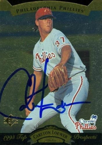 Carlton Loewer Autographed/Hand Signed MLB Baseball Card (Philadelphia Phillies) 1995 Upper Deck SP