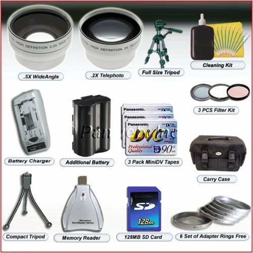 24 PCS ACCESSORY INCLUSIVE KIT FOR CANON ELURA 60 65 70