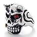 KONOV Gothic Biker Skull Men's Stainless Steel Ring, Silver Red Black
