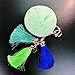 Sankuwen Cute Plush Fur Ball Tassel Keychain Backpack Hang Decorations (Light Green)