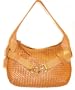 Liz Claiborne "Seaport" Woven Leather Hobo "Palamino" Handbag Bag Purse