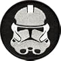 Star Wars - Round Black & White Stormtrooper Emblem Logo - Embroidered Iron On or Sew On Patch