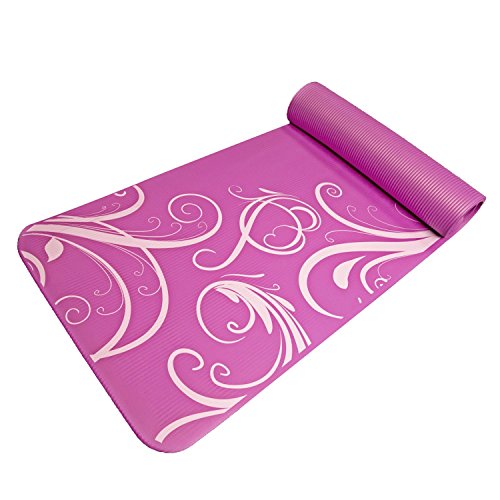 Fit Spirit Extra Thick Yoga Mat Swirl Purple ½