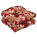 Outdoor Patio Brown/Red/White Outdoor Loveseat Cushion