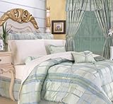IMAGE OF Luxury Applique Somail 15-Piece Comforter & Curtain Set - King Size