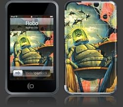 Apple iPod iTouch Premium Vinyl Skin - Robo (Gelaskins Brand) Made in Canada