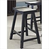 Creations II Casual Dining Sawhorse Barstool in Black Seat Height : 24"