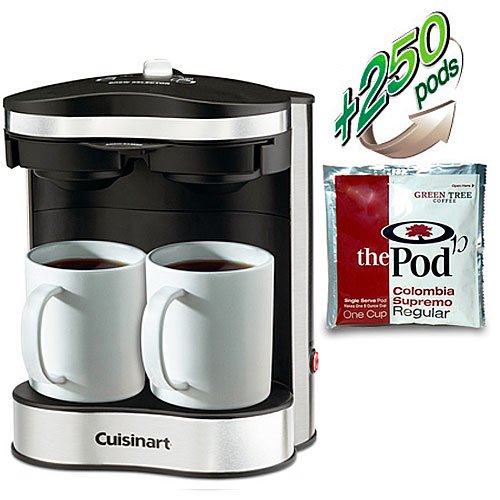 Cuisinart ® Commercial 2-cup Coffeemaker - Stainless Steel (includes 250 Colombia Supremo Regular Pods)