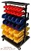 Mobile 60 Removable BINS RACK Parts Accessories Storage Organizer w/ Wheels