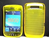 Yellow Front & Back Slide on Silicone Protective Cover Case for Blackberry  ....