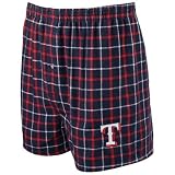 Texas Rangers Navy Blue Gridiron Boxer Shorts