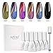 Cat Eyes Gel Magnetic Chameleon Gel Nail Polish Soak Off UV LED Nail Polish 6 Colors Set 12ML with 1pc Magnet Stick