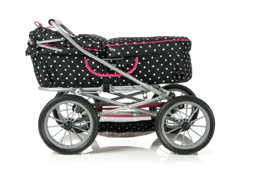 Imagen 2 de Brio 24890121 - Cochecito para muñecas plegable con cuco extraíble en color negro (71cm x 43cm x 47cm)