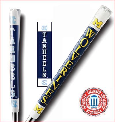 College Putters With Team Logo (Team=Michigan,Hand=Left,Putter Grip Style=Putter Paddle)