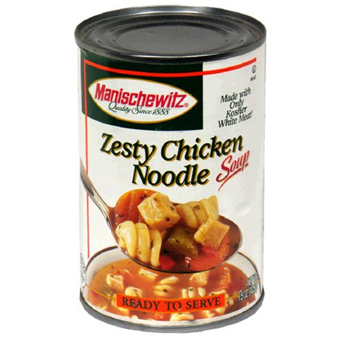 Manischewitz Soup Zesty Chicken Noodle, 15-Ounce Can (Pack of 6) by Manischewitz