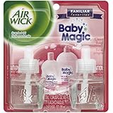 Air Wick Scented Oil Twin Refills Air Freshener, Baby Magic, 2 Count