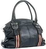 Designer Inspired Soft Synthetic Leather Fashion Stripe Handbag Purse Shoulder Cute Casual