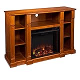SEI AMZ7839E Kendall Electric Media Fireplace, Glazed Pine