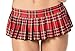 Escante Women's Mini Skirt, Red Plaid, One Size