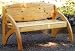 Gartenbank Parkbank 3-Sitzer Natur Jorn