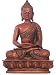 Nepali Buddha, Meditation pose, 5.5"H, red finish