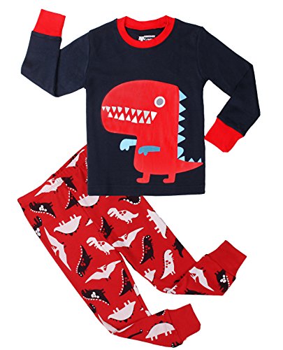 Dinosaur Pajamas Boys Sleepwear Clothing 2 Pcs Set Children Cotton Pjs For Kids