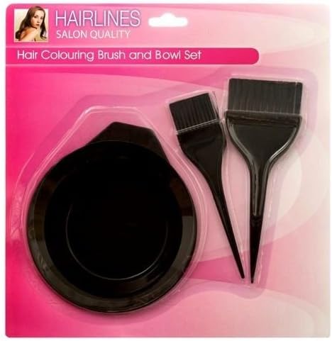 Hot Brush Bowl Combo Coloring Brush Kit 3 pcs Set Tint Tool Bleach, Hair Dye Color