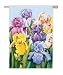 Blooming Iris Silk Reflections Regular Size Flag