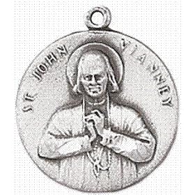 St. John Vianney Sterling Silver Medal with 18 Inch Chain
