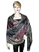 India Jamawar Wine Berry Cutwork Pashmina Shawl 80"x28" Free Shipp