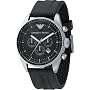 Emporio Armani Watch, Men's Chronograph Black Leather Strap AR0527