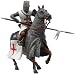 Spielwaren : Epixx 20021 - Figurenwelt: Die Welt der Ritter, Sir Hugh de Bretagne mit seinem Schlachtross